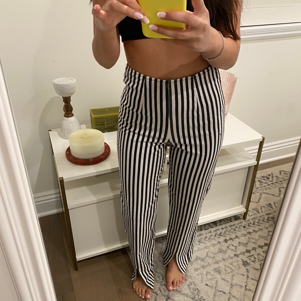 Striped slit pants - Picture 2 of 5
